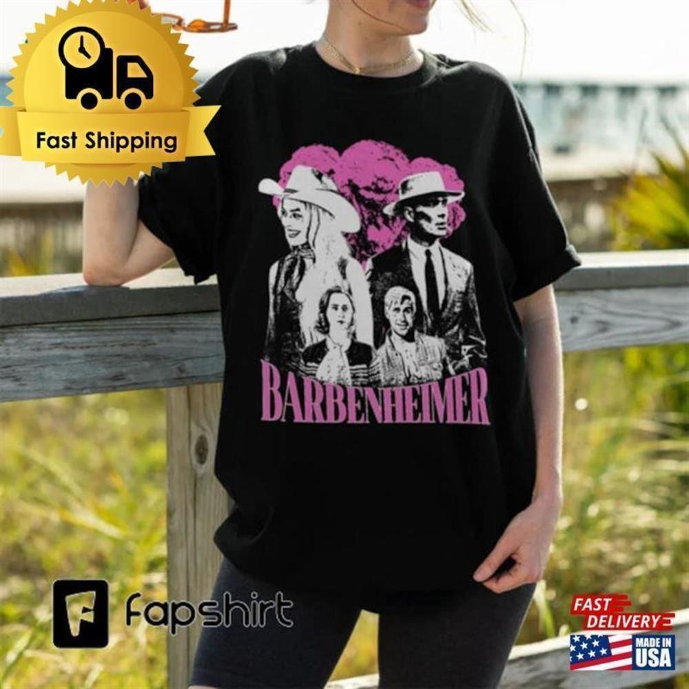 Retro Barbenheimer Comeon Baby Lets Go Party Retro Movie Fan T-Shirt
